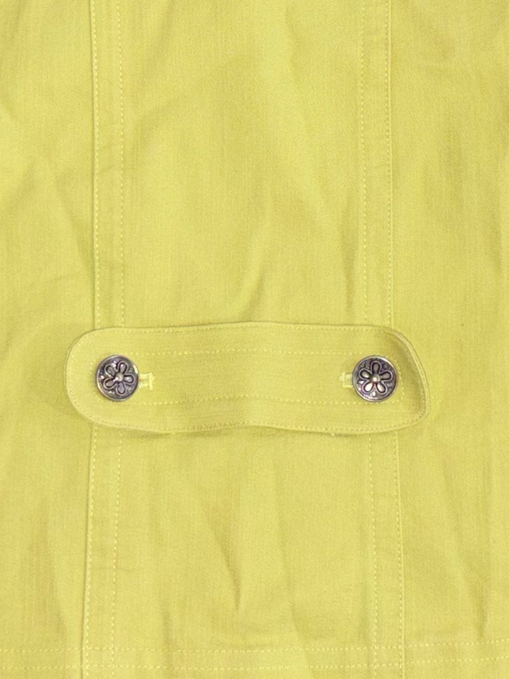 Christopher & Banks Petite Medium Yellow/green Button Front Jacket Floral Lining - Picture 6 of 11